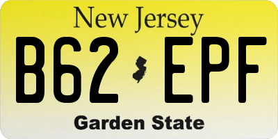 NJ license plate B62EPF