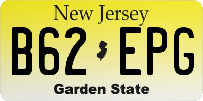 NJ license plate B62EPG