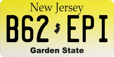 NJ license plate B62EPI