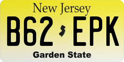NJ license plate B62EPK