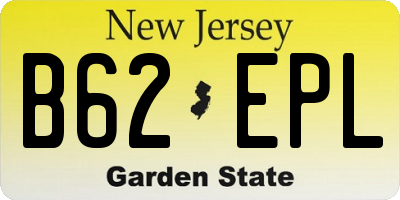 NJ license plate B62EPL
