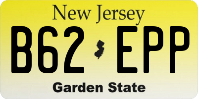 NJ license plate B62EPP