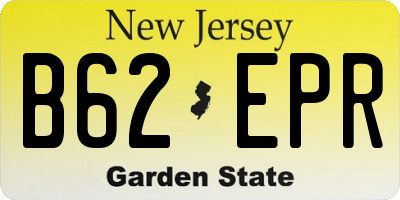 NJ license plate B62EPR