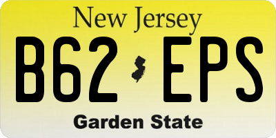 NJ license plate B62EPS