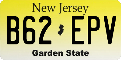 NJ license plate B62EPV