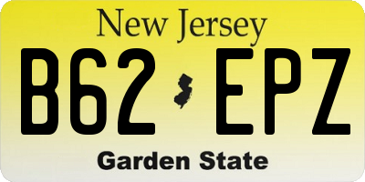 NJ license plate B62EPZ