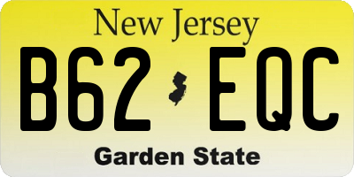 NJ license plate B62EQC