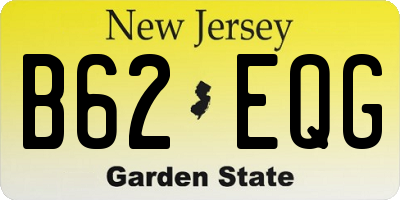 NJ license plate B62EQG
