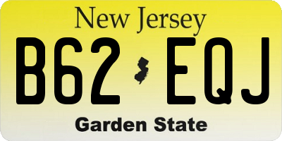 NJ license plate B62EQJ
