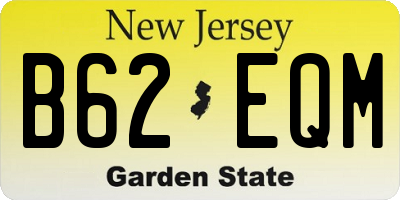 NJ license plate B62EQM
