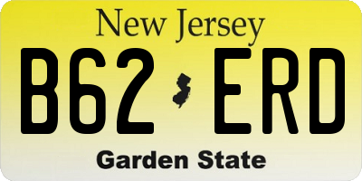 NJ license plate B62ERD