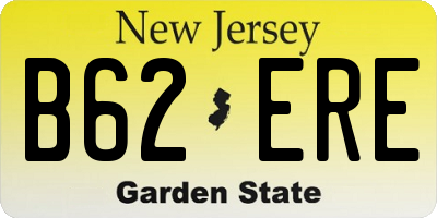 NJ license plate B62ERE