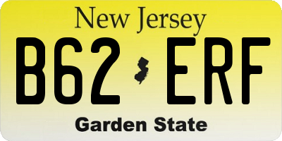 NJ license plate B62ERF