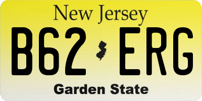 NJ license plate B62ERG