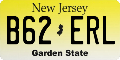NJ license plate B62ERL