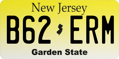 NJ license plate B62ERM