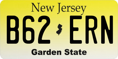 NJ license plate B62ERN