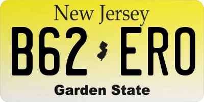 NJ license plate B62ERO
