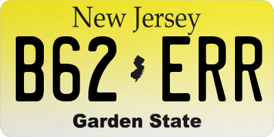 NJ license plate B62ERR