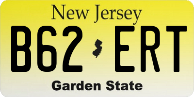 NJ license plate B62ERT