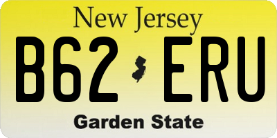 NJ license plate B62ERU