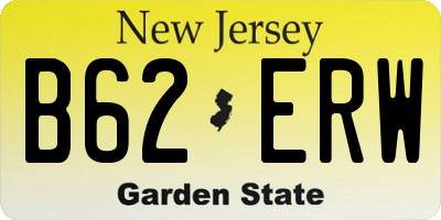 NJ license plate B62ERW