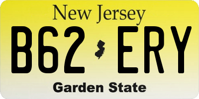 NJ license plate B62ERY