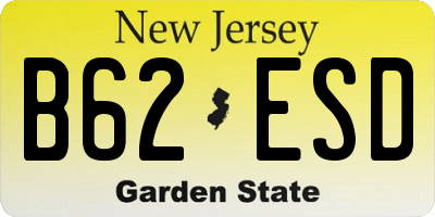 NJ license plate B62ESD