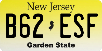 NJ license plate B62ESF