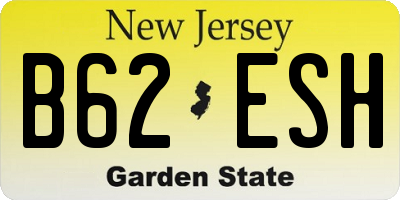 NJ license plate B62ESH