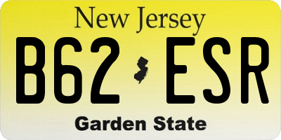 NJ license plate B62ESR
