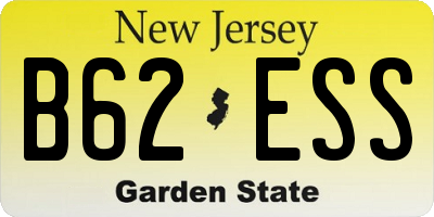 NJ license plate B62ESS