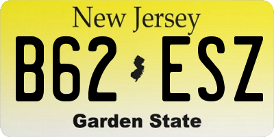 NJ license plate B62ESZ