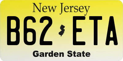 NJ license plate B62ETA