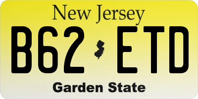 NJ license plate B62ETD