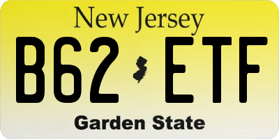 NJ license plate B62ETF