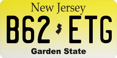NJ license plate B62ETG