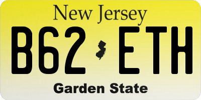 NJ license plate B62ETH