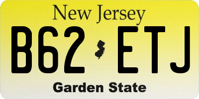 NJ license plate B62ETJ