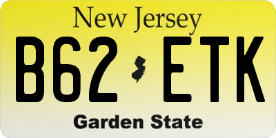 NJ license plate B62ETK