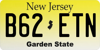 NJ license plate B62ETN