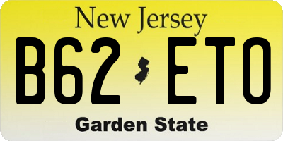 NJ license plate B62ETO