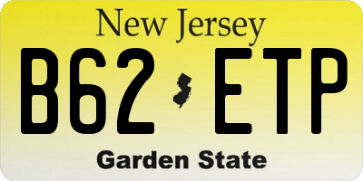 NJ license plate B62ETP