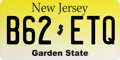 NJ license plate B62ETQ