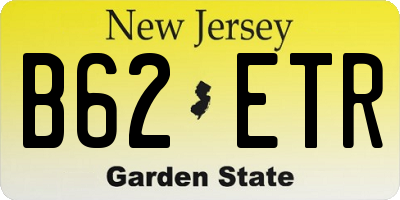 NJ license plate B62ETR