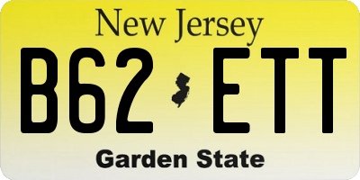 NJ license plate B62ETT