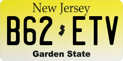 NJ license plate B62ETV