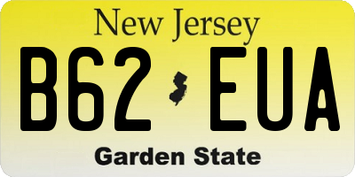 NJ license plate B62EUA