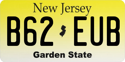 NJ license plate B62EUB