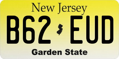 NJ license plate B62EUD